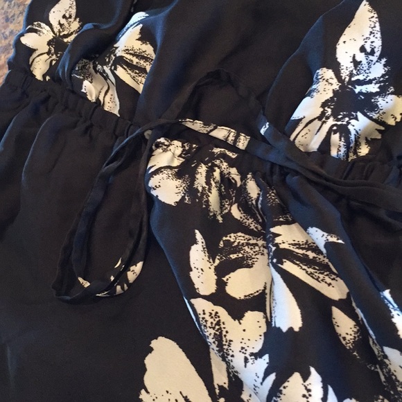 Allen B Black Floral Sheer Mini Dress - Picture 5 of 7